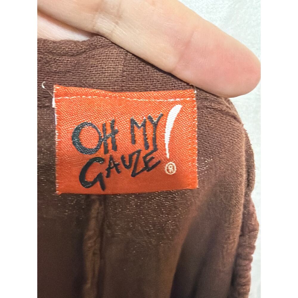 Oh My Gauze! Trumpet Skirt 1 Small Medium Brown Maxi 100% Cotton Flare - Picture 6 of 7